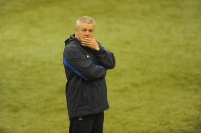 04.11.10 - Wales Rugby Training - Wales head coach Warren Gatland during training. 