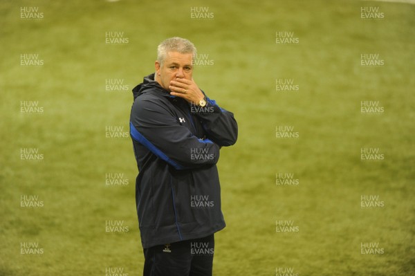 04.11.10 - Wales Rugby Training - Wales head coach Warren Gatland during training. 