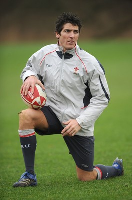 05.02.08 - Wales Rugby Training - James Hook in action during training 