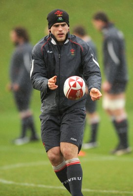 05.02.08 - Wales Rugby Training - Jamie Roberts in action during training 