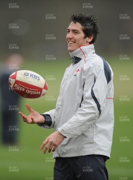 05.02.08 - Wales Rugby Training - James Hook in action during training 