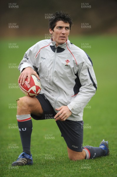 05.02.08 - Wales Rugby Training - James Hook in action during training 