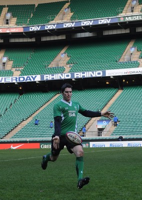 05.02.10 - Wales Rugby Training -  James Hook during kicking training. 