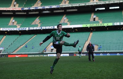 05.02.10 - Wales Rugby Training -  James Hook during kicking training. 