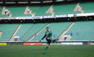 05.02.10 - Wales Rugby Training -  James Hook during kicking training. 