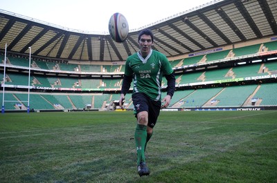 05.02.10 - Wales Rugby Training -  James Hook during kicking training. 