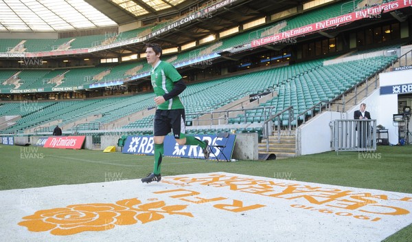 05.02.10 - Wales Rugby Training -  James Hook during kicking training. 