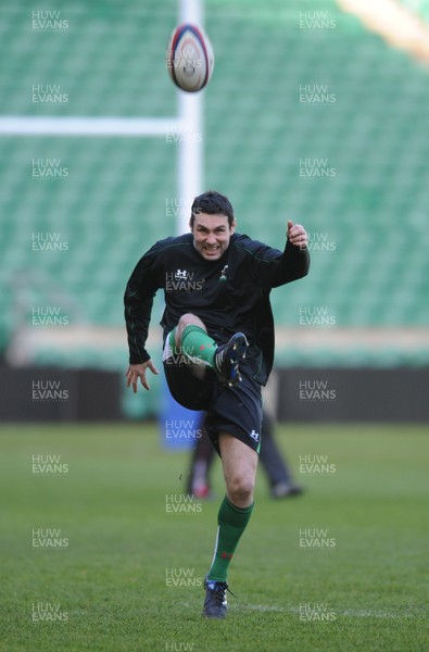 05.02.10 - Wales Rugby Training -  Stephen Jones during kicking training. 