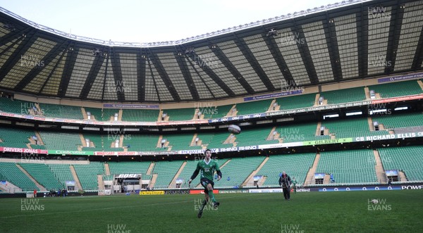 05.02.10 - Wales Rugby Training -  James Hook during kicking training. 