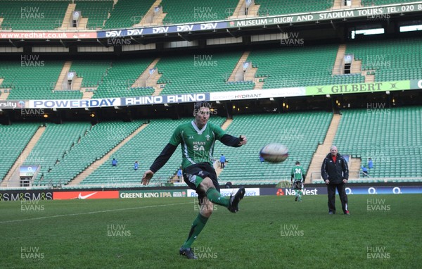 05.02.10 - Wales Rugby Training -  James Hook during kicking training. 