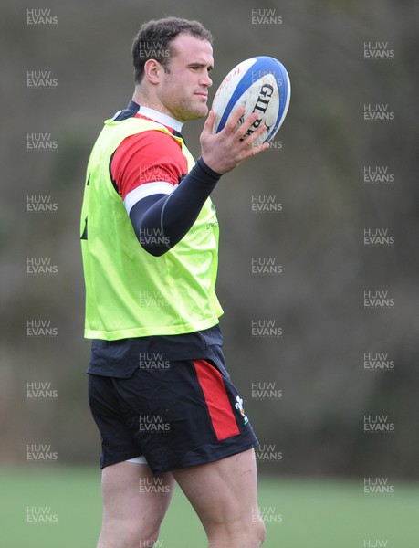 050213 - Wales Rugby Training -Jamie Roberts during training