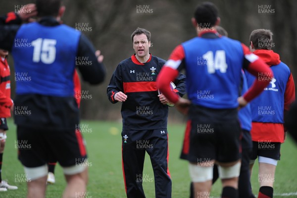 050213 - Wales Rugby Training -Wales coach Mark Jones during training