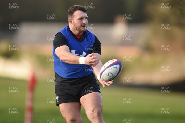 050218 - Wales Rugby Training - Dillon Lewis during training