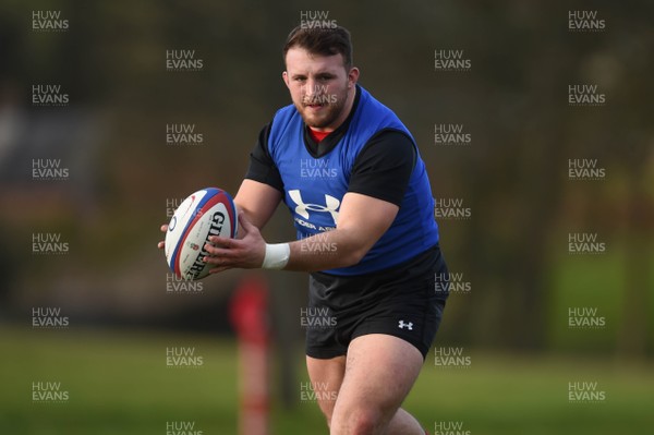 050218 - Wales Rugby Training - Dillon Lewis during training