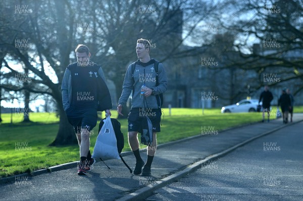 050218 - Wales Rugby Training - Dan Biggar and Liam Williams during training