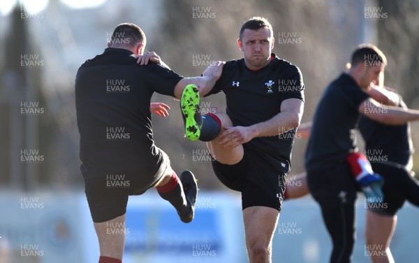 050219 - Wales Rugby Training - Hadleigh Parkes during training