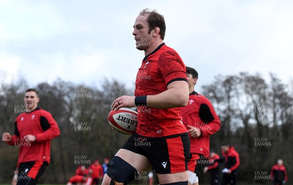050221 - Wales Rugby Training - Alun Wyn Jones during training