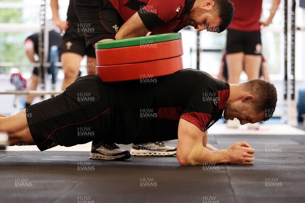 050224 - Wales Rugby Gym Session at the start of the week leading up to their 6 Nations games against England - George North during training
