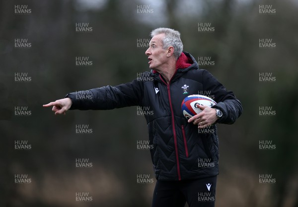050224 - Wales Rugby Training at the start of the week leading up to their 6 Nations games against England - Rob Howley during training