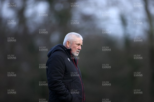 050224 - Wales Rugby Training at the start of the week leading up to their 6 Nations games against England - Warren Gatland, Head Coach during training
