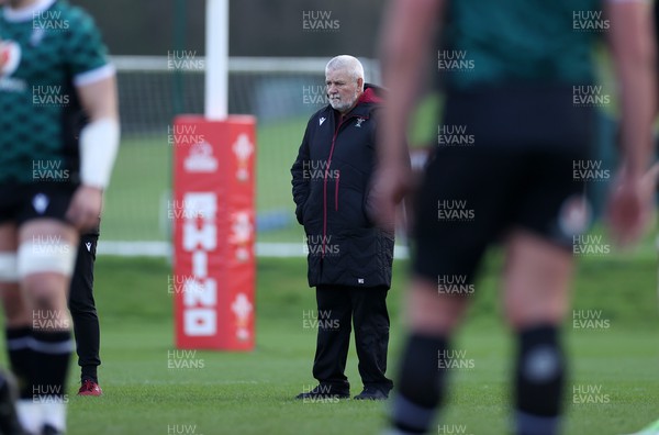 050224 - Wales Rugby Training at the start of the week leading up to their 6 Nations games against England - Warren Gatland, Head Coach during training