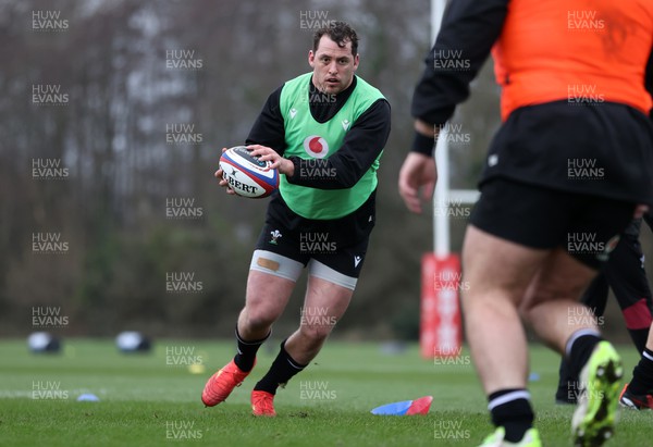 050224 - Wales Rugby Training at the start of the week leading up to their 6 Nations games against England - Ryan Elias during training