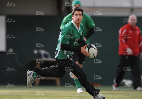 05.03.09 - Wales Rugby Training - James Hook in action during training. 