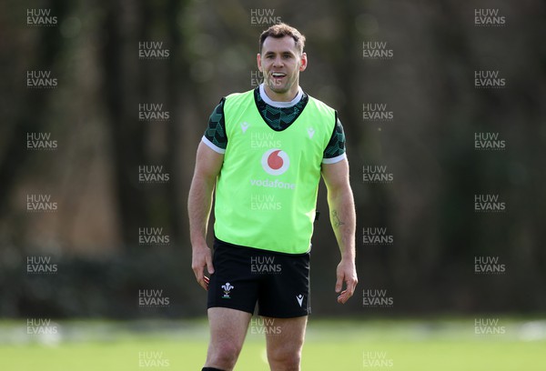 050324 - Wales Rugby Training at the start of the week leading to their 6 Nations game against France - Tomos Williams during training