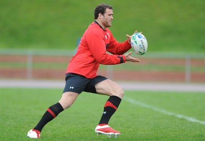 05.10.11 - Wales Rugby Training - Jamie Roberts during training. 