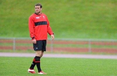 05.10.11 - Wales Rugby Training - Jamie Roberts during training. 