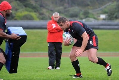05.10.11 - Wales Rugby Training - Huw Bennett during training. 