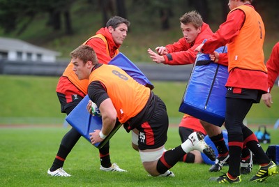 05.10.11 - Wales Rugby Training - Dan Lydiate during training. 