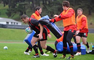 05.10.11 - Wales Rugby Training - Huw Bennett during training. 