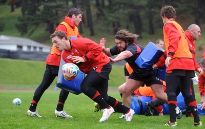 05.10.11 - Wales Rugby Training - George North during training. 