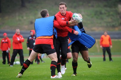 05.10.11 - Wales Rugby Training - George North during training. 