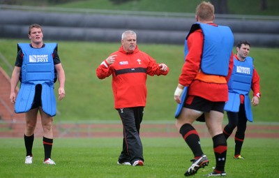 05.10.11 - Wales Rugby Training - Wales head coach Warren Gatland during training. 