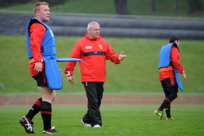 05.10.11 - Wales Rugby Training - Wales head coach Warren Gatland during training. 
