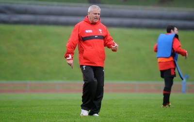 05.10.11 - Wales Rugby Training - Wales head coach Warren Gatland during training. 