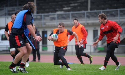 05.10.11 - Wales Rugby Training - Shane Williams during training. 