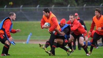 05.10.11 - Wales Rugby Training - Stephen Jones during training. 