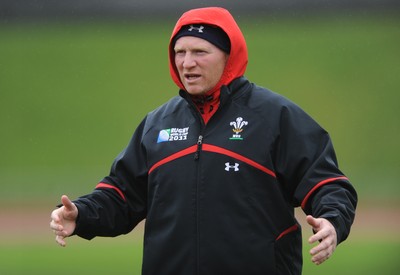 05.10.11 - Wales Rugby Training - Wales kicking coach Neil Jenkins during training. 