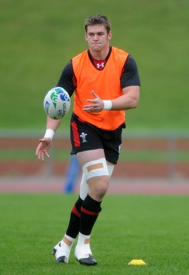 05.10.11 - Wales Rugby Training - Dan Lydiate during training. 