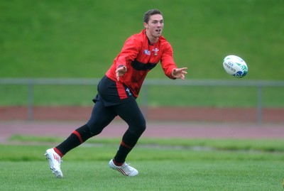 05.10.11 - Wales Rugby Training - George North during training. 