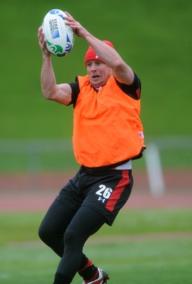 05.10.11 - Wales Rugby Training - Shane Williams during training. 