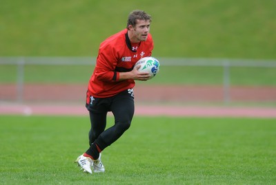 05.10.11 - Wales Rugby Training - Leigh Halfpenny during training. 