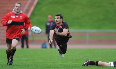 05.10.11 - Wales Rugby Training - Mike Phillips during training. 