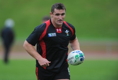 05.10.11 - Wales Rugby Training - Huw Bennett during training. 
