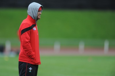 05.10.11 - Wales Rugby Training - Jamie Roberts during training. 