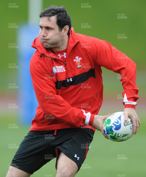 05.10.11 - Wales Rugby Training - Stephen Jones during training. 
