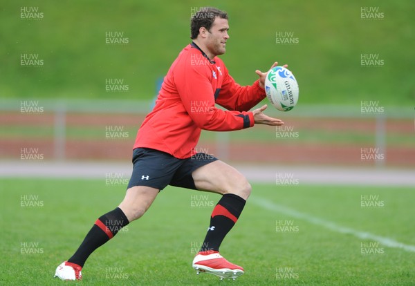05.10.11 - Wales Rugby Training - Jamie Roberts during training. 